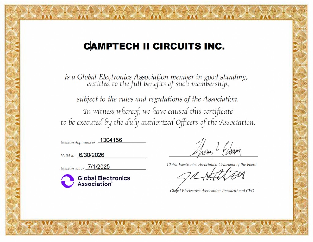 Camptech II Circuits-IPC-Membership